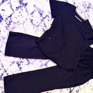 Black Scrub Set